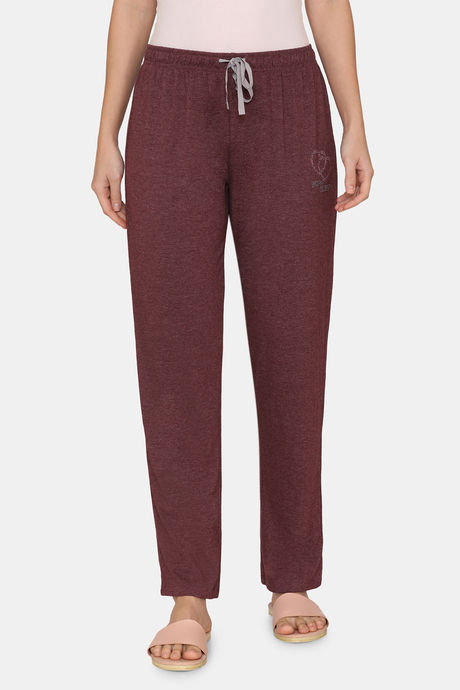 Rosaline Spatial Speckle Knit Cotton Pyjama - Grape Wine — image 2